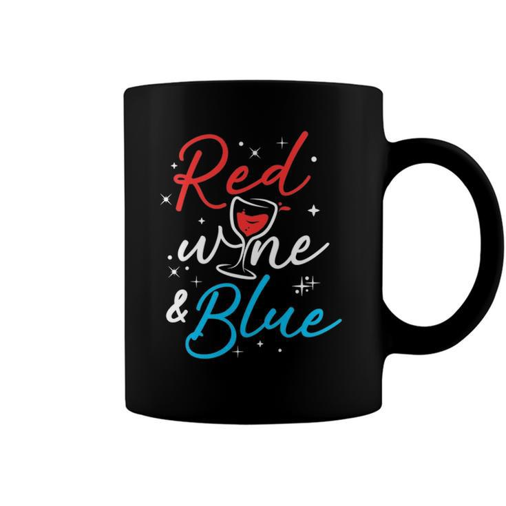 Wine Lover 4Th July Red Wine And Blue Coffee Mug
