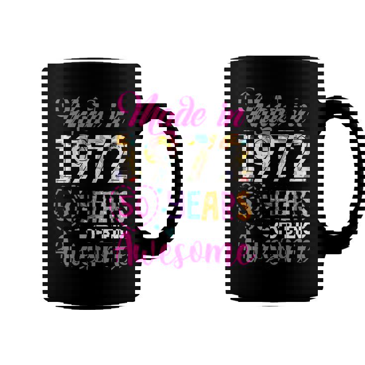 Womens 50 Year Of Being Awesome Made In 1972 Birthday Gifts Vintage  Coffee Mug