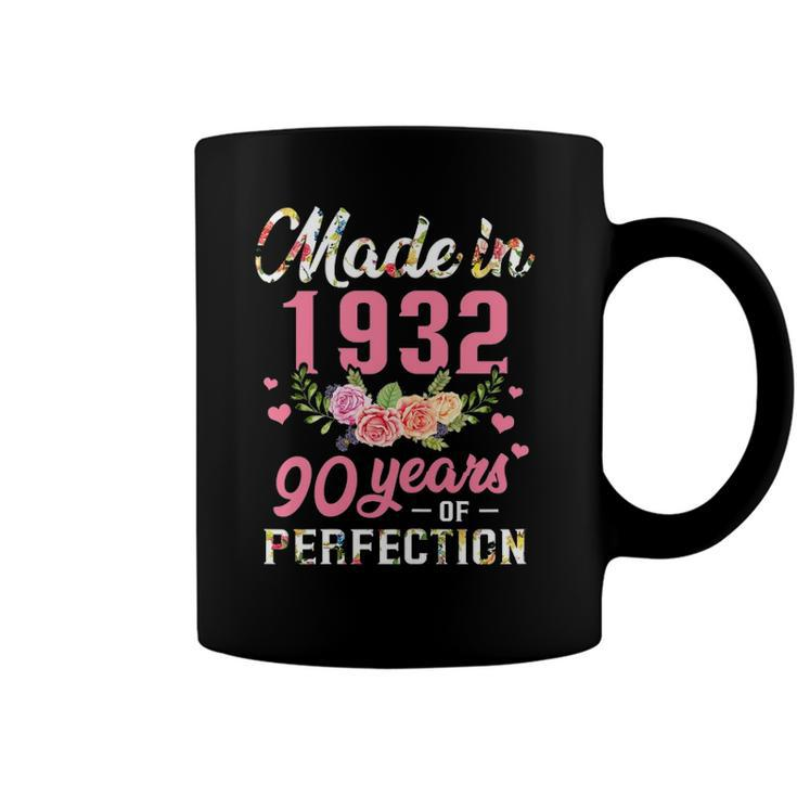 Womens 90Th Birthday Made In 1932 90 Years Of Perfection Coffee Mug