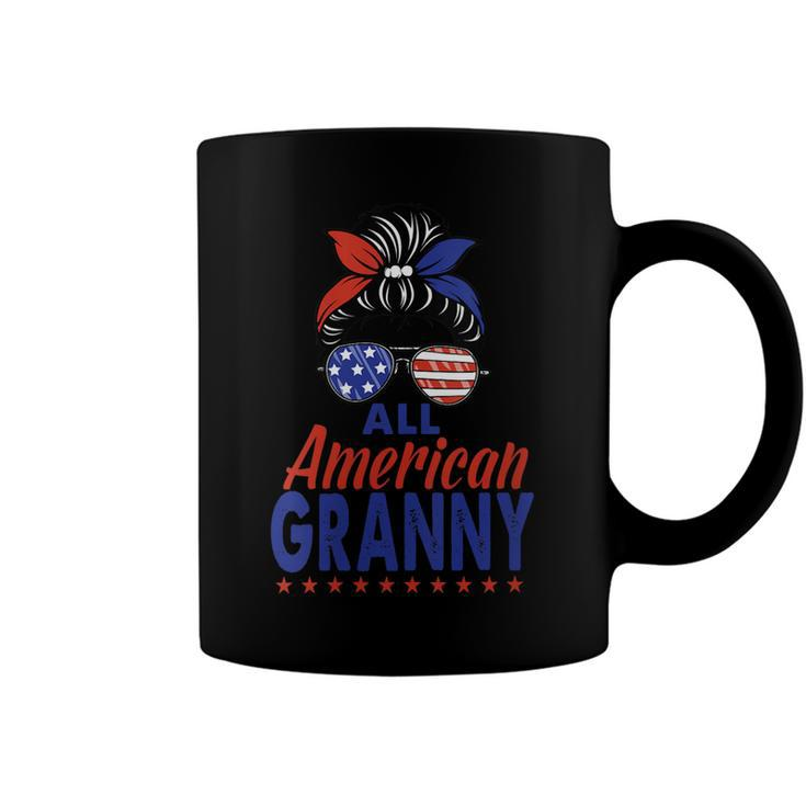 Womens All American Granny Grandma Sunglasses Usa Flag 4Th Of July  Coffee Mug