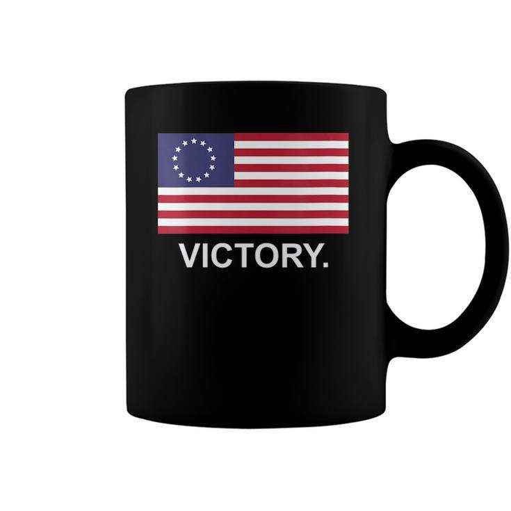 Womens Betsy Ross American Flag  Victory Revolutionary War V-Neck Coffee Mug