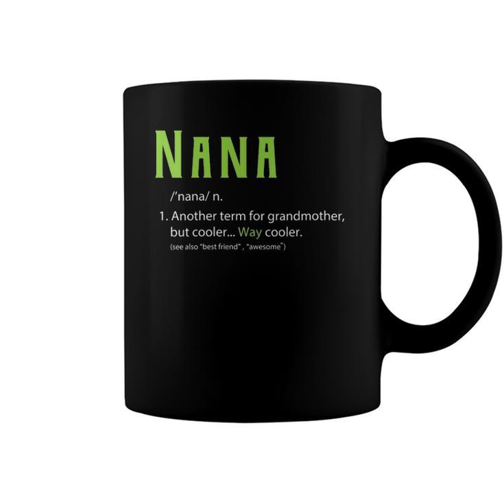 Womens Cute Nana  For Grandma Another Term For Grandmother  Coffee Mug