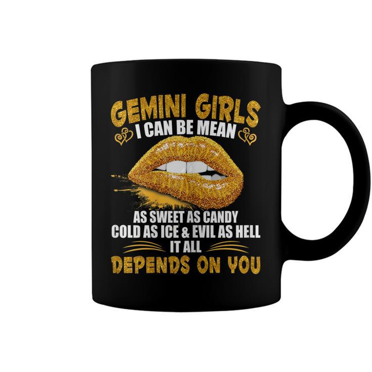 Womens Gemini Girl I Can Be Mean Saying Birthday Zodiac Girls  Coffee Mug