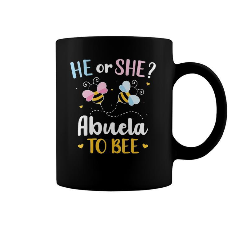 Womens Gender Reveal He Or She Abuela Matching Family Baby Party  Coffee Mug