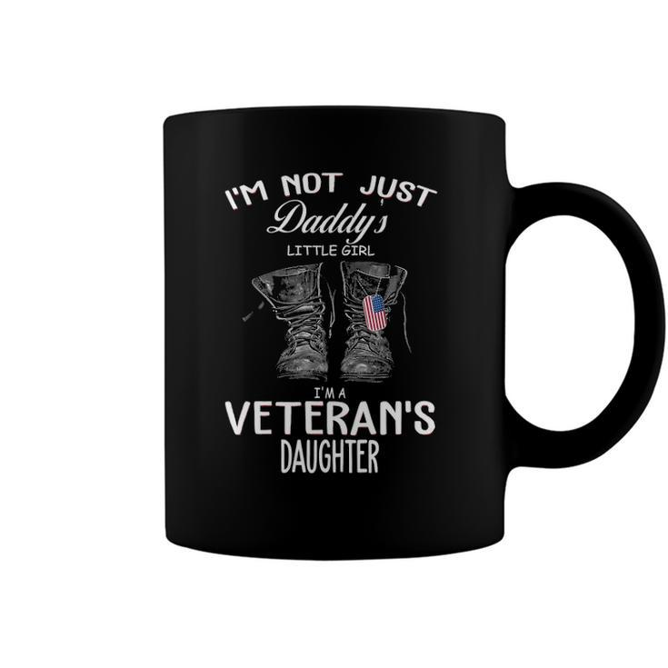 Womens Im Not Just Daddys Little Girl Im Veterans Daughter V-Neck Coffee Mug