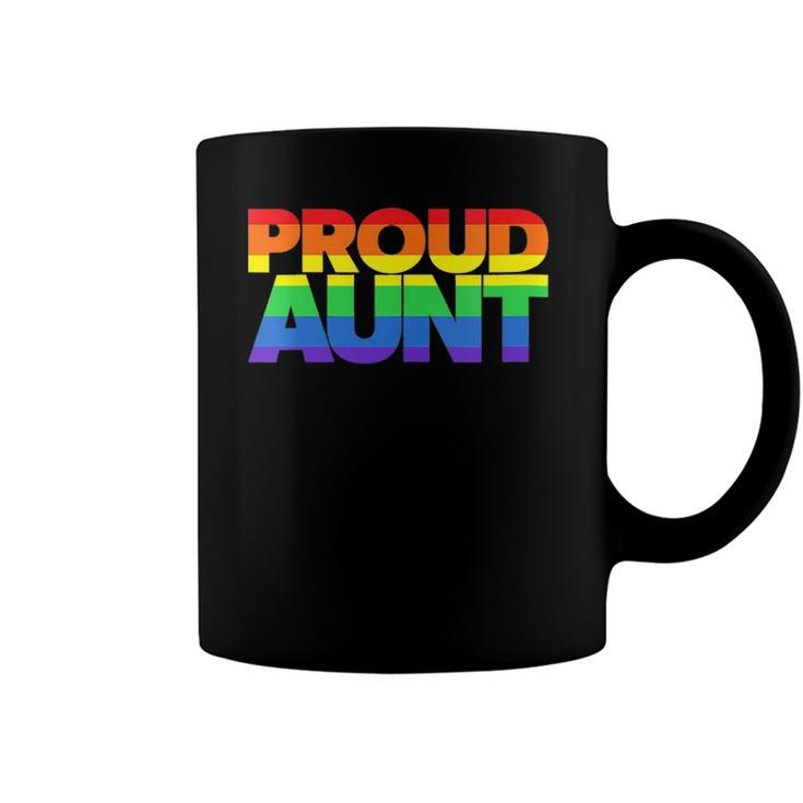 Womens Lgbtq Family Aunt Gay Pride Ally Lgbt Proud Aunt Coffee Mug