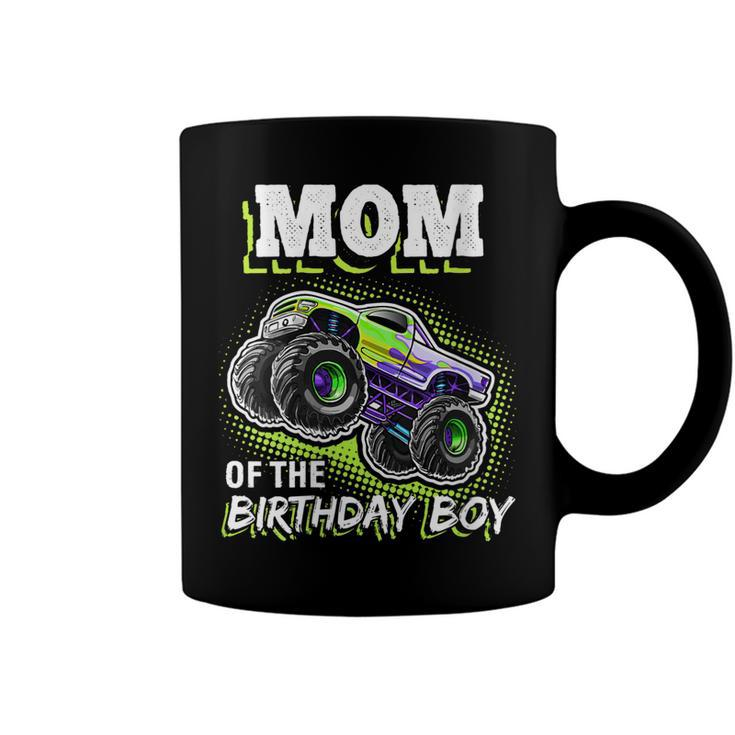 Womens Mom Of The Birthday Boy Monster Truck Birthday Novelty Gift  Coffee Mug