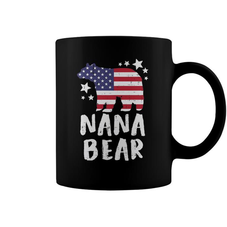 Womens Nana Bear Grandma Us Flag 4Th Of July Matching Family Women Coffee Mug
