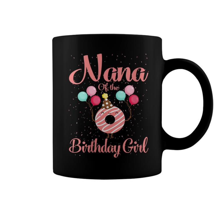 Womens Nana Of The Birthday Girl Donut Matching Family Bday  Coffee Mug
