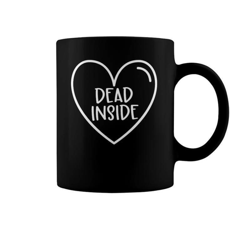 Womens Valentines Hearts Love Dead Inside Valentines Day Coffee Mug