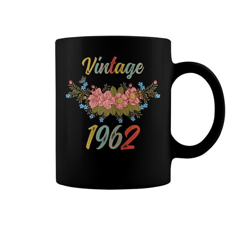 Womens Vintage 1962 Floral 60Th Birthday Coffee Mug