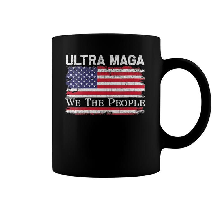 Womens We Are The People Men And Women Vintage Usa Flag Ultra Maga  Coffee Mug