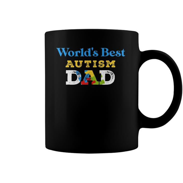 Worlds Best Autism Dad Cool Dad Autism Coffee Mug