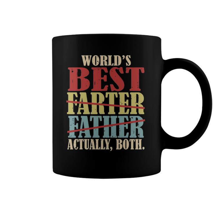 Worlds Best Farter Father Actually Both Happy Fathers Day Coffee Mug
