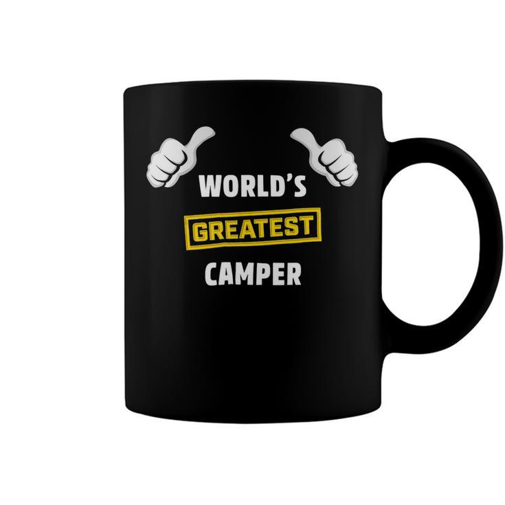 Worlds Greatest Camper Funny Camping Gift CampShirt Coffee Mug