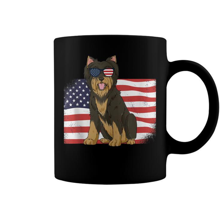 Yorkie Dad & Mom American Flag 4Th Of July Yorkshire Terrier  Coffee Mug