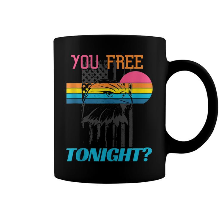 You Free Tonight 4Th Of July Retro American Bald Eagle  Coffee Mug