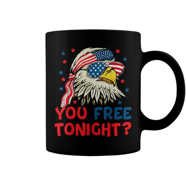 You Free Tonight Bald Eagle Mullet American Flag 4Th Of July  Coffee Mug