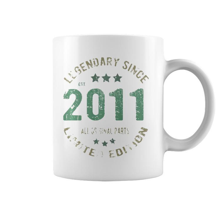 11 Years Old Bday Legendary Since 2011 - Vintage 11Th Birthday  Coffee Mug