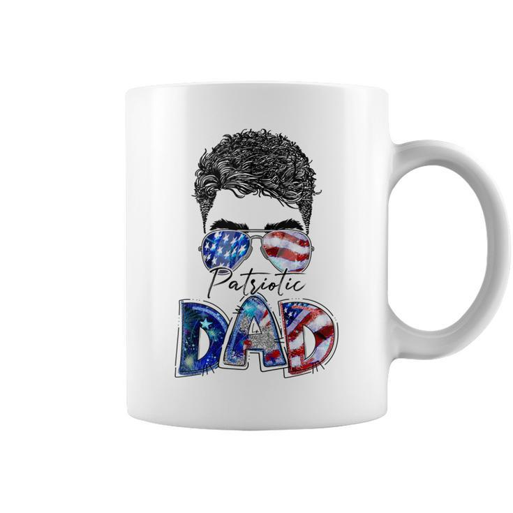 4Th Of July American Flag Dad Life Patriotic Dad Daddy  Coffee Mug