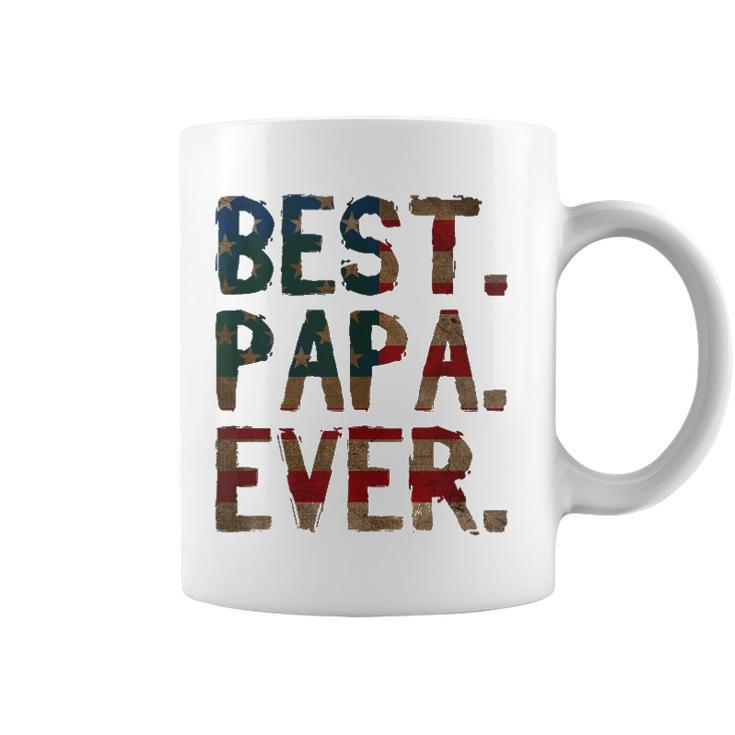 4Th Of July Fathers Day Usa Dad Gift Best Papa Ever Coffee Mug