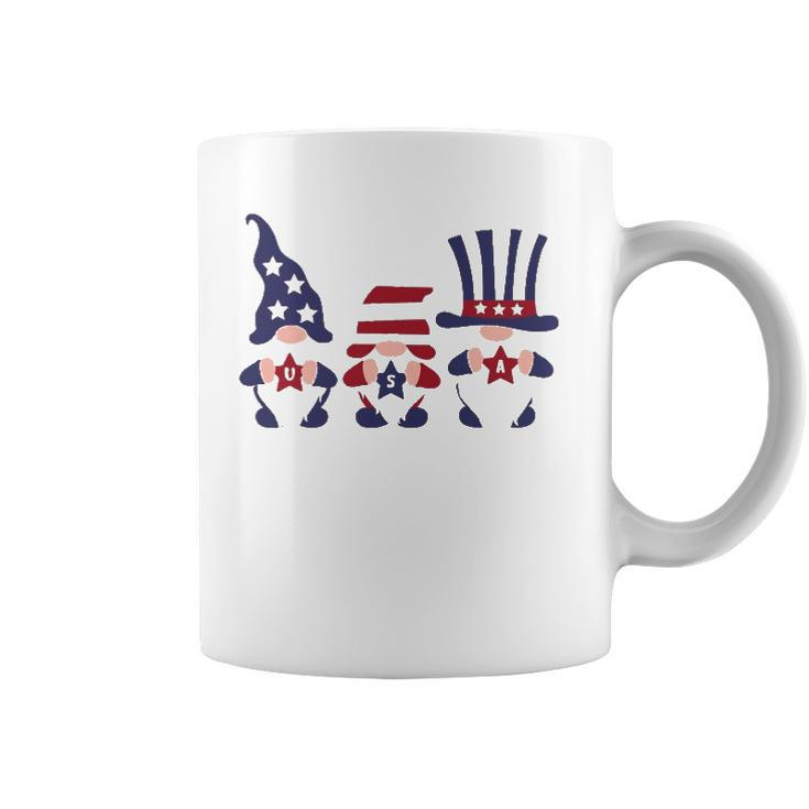 4Th Of July Patriotic Gnomes American Usa Flag Coffee Mug
