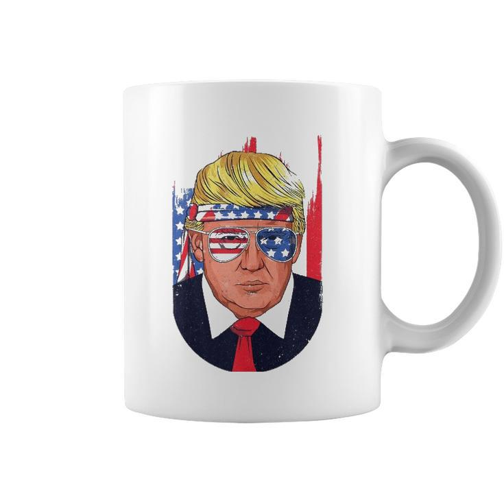 4Th Of July Usa Donald Trump Funny Patriotic American Gift  Coffee Mug