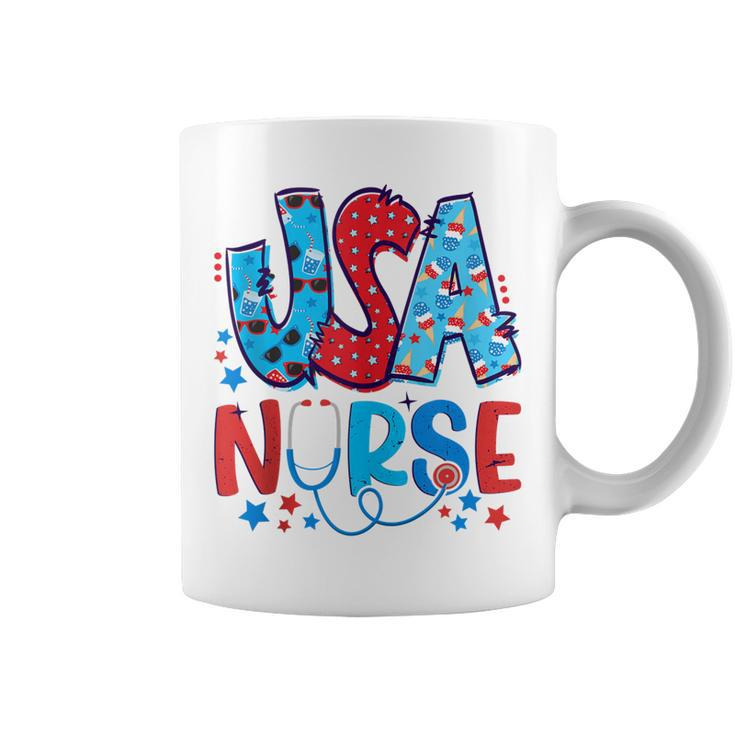 4Th Of July Usa Nursery American Nurse 2022 Patriotic Nurse  Coffee Mug