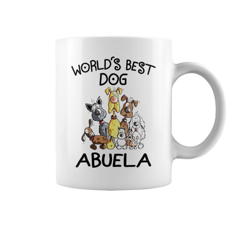 Abuela Grandma Gift   Worlds Best Dog Abuela Coffee Mug