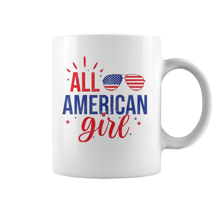 All American Girl 4Th Of July Girls Kids Sunglasses Family Coffee Mug