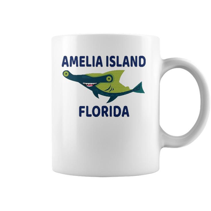 Amelia Island Florida Shark Themed Coffee Mug