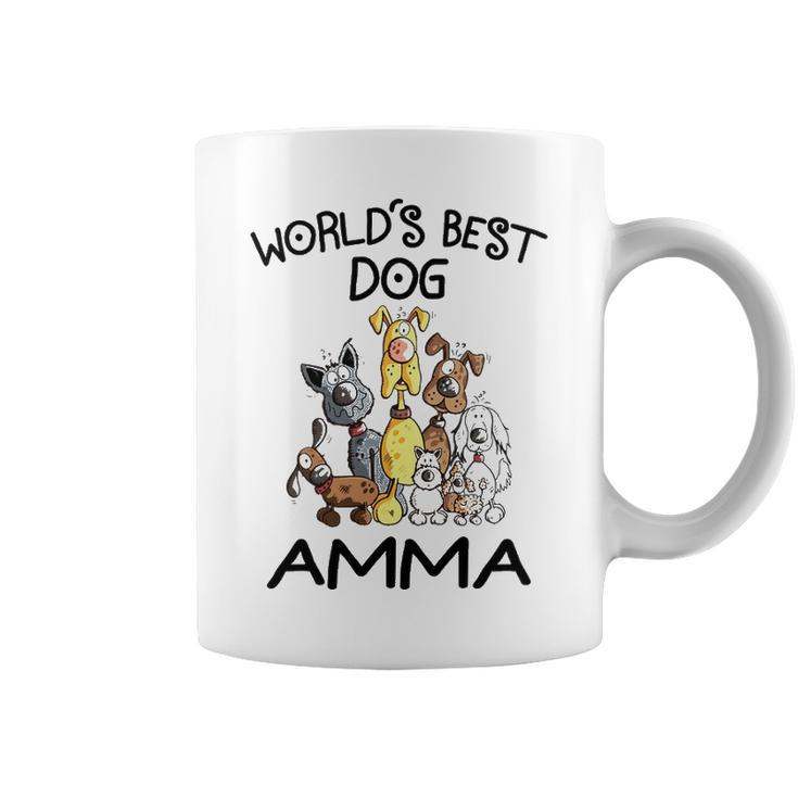 Amma Grandma Gift   Worlds Best Dog Amma Coffee Mug