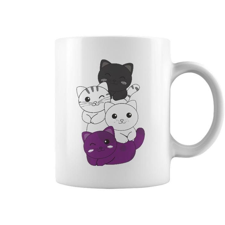 Asexual Flag Pride Lgbtq Cats Asexual Cat Coffee Mug