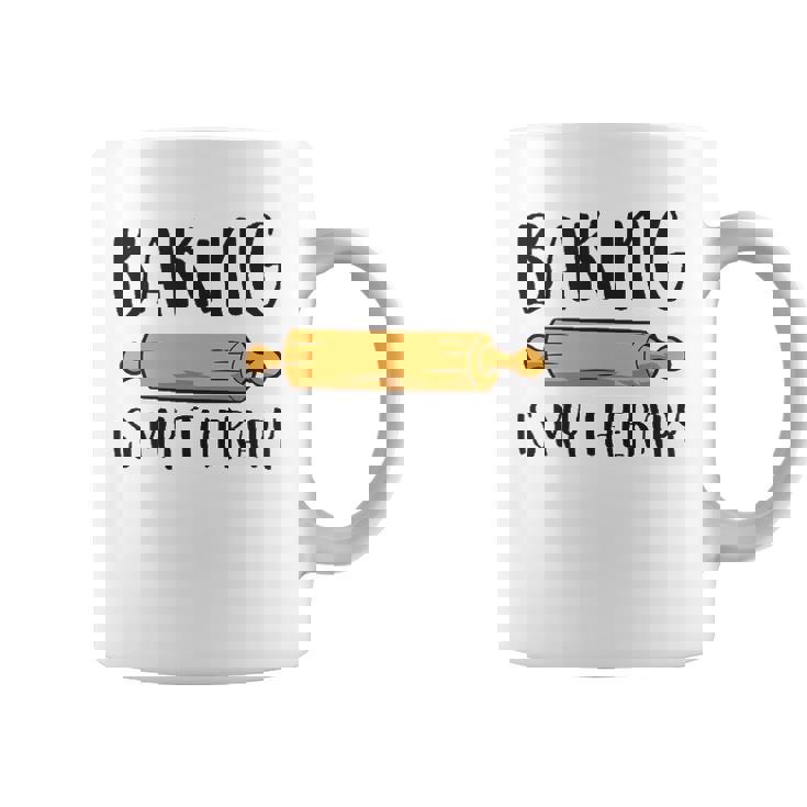 Baking Is My Therapy Funny Cookie Baking Baker Coffee Mug