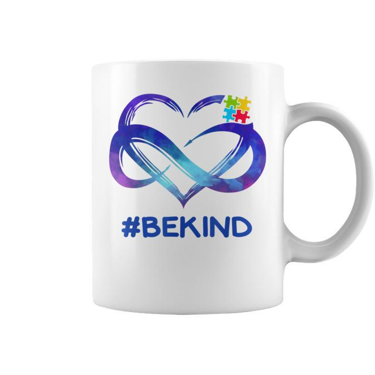 Be Kind Autism Awareness Heart  Autism Awareness Month Coffee Mug