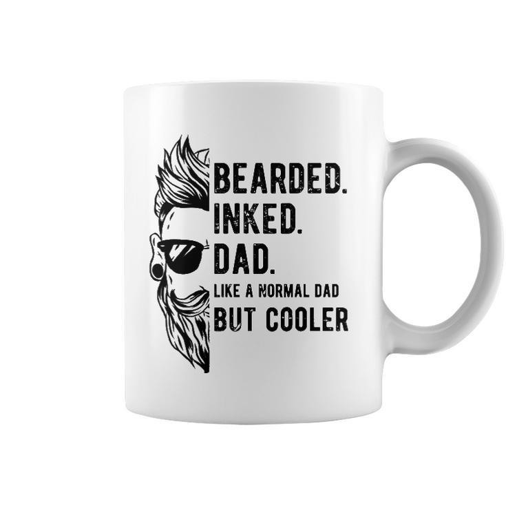 Bearded Inked Dad Like A Normal But Cooler Fathers Day Coffee Mug