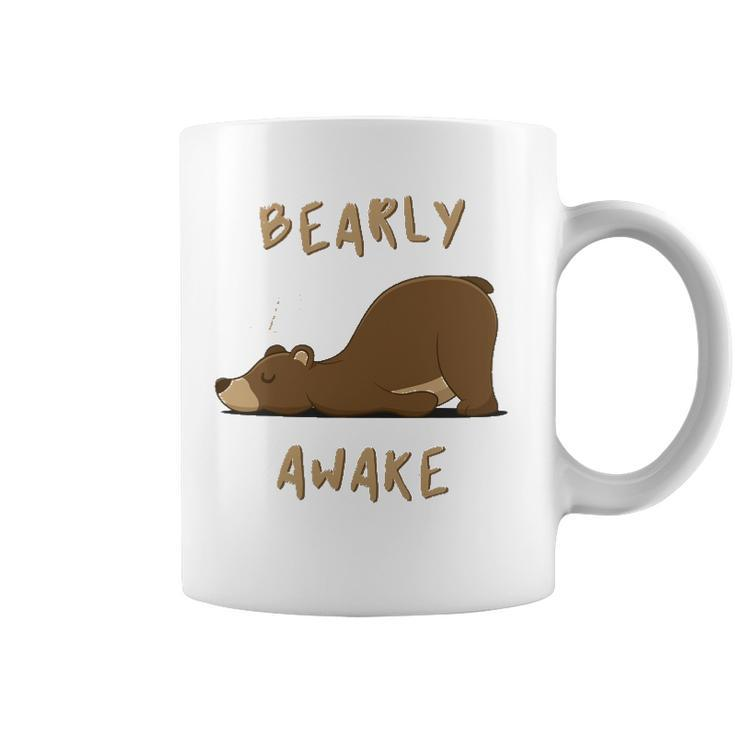 Bearly Awake Funny Sleeping Bear Coffee Mug