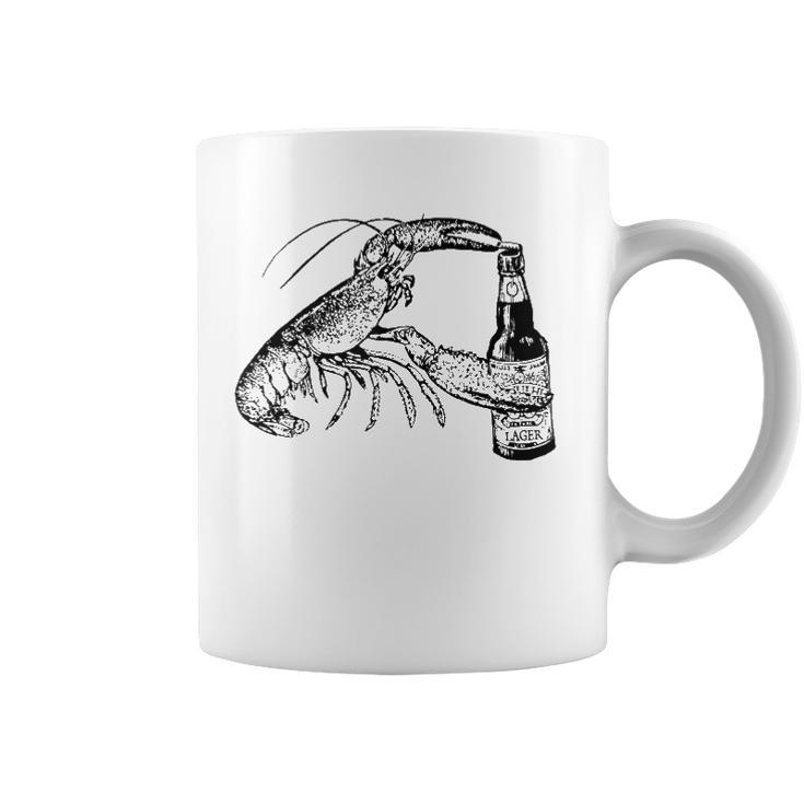 Beer Drinking Lobster Funny Craft Beer Gift  Coffee Mug