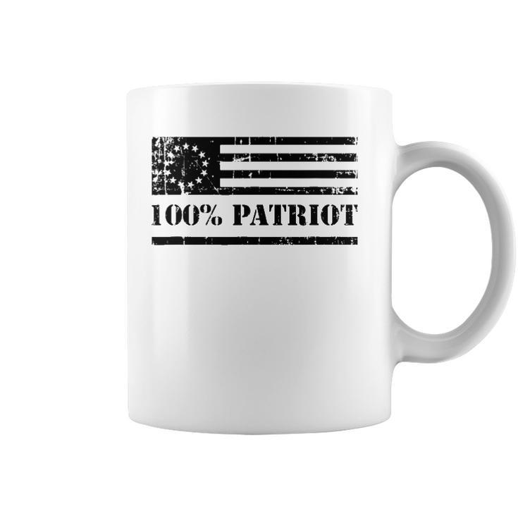 Betsy Ross Flag  100 Percent Patriot Gift Coffee Mug