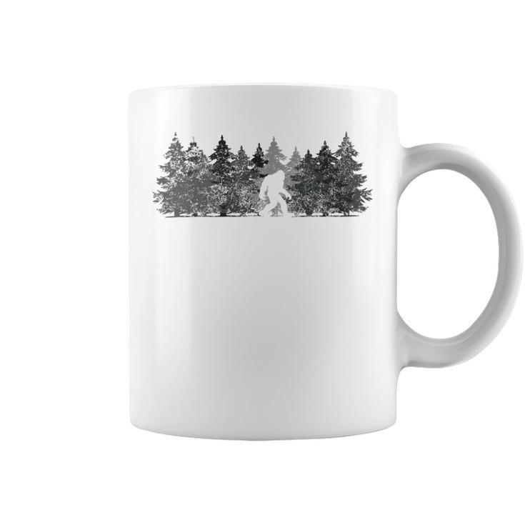 Bigfoot In The Forest Coffee Mug