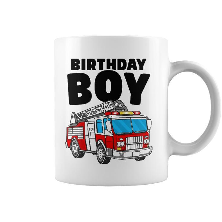 Birthday Boy Fire Truck Firefighter Fireman Birthday Crew Coffee Mug