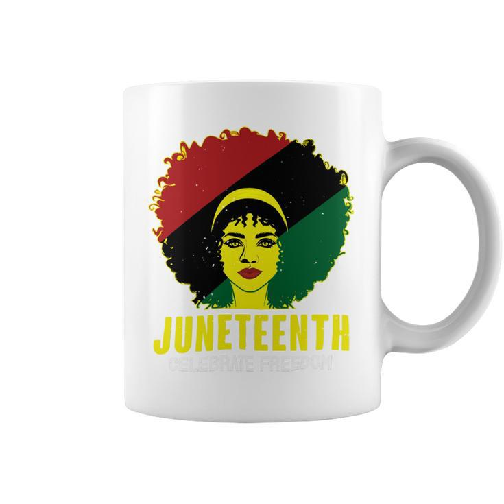 Black Queen Juneteenth Celebrate Freedom Tshirt Coffee Mug