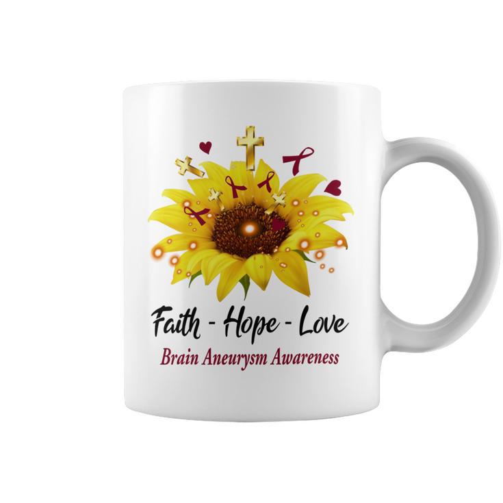 Brain Aneurysm Awareness Faith Hope Love Coffee Mug