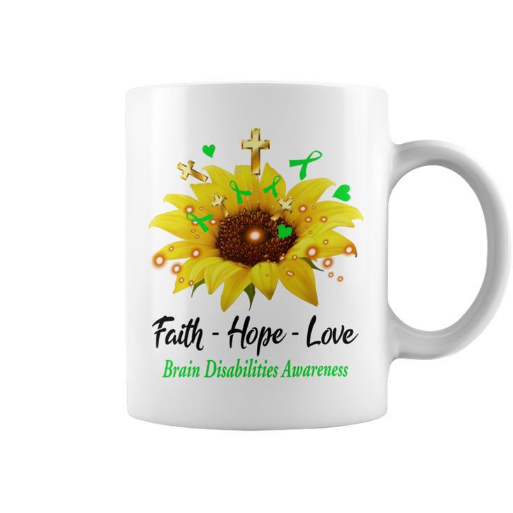 Brain Disabilities Awareness Faith Hope Love Coffee Mug