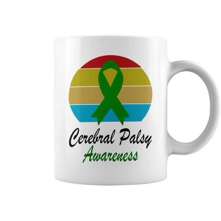 Cerebral Palsy Awareness Vintage  Green Ribbon  Cerebral Palsy  Cerebral Palsy Awareness Coffee Mug