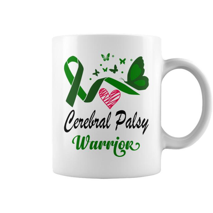 Cerebral Palsy Warrior Butterfly  Green Ribbon  Cerebral Palsy  Cerebral Palsy Awareness Coffee Mug