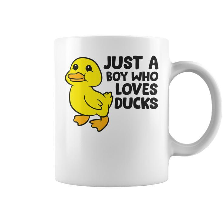 Cute Duck Just A Boy Who Loves Ducks Coffee Mug
