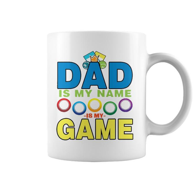 Dad Lucky Bingo Player Dadfathers Day Funny Coffee Mug