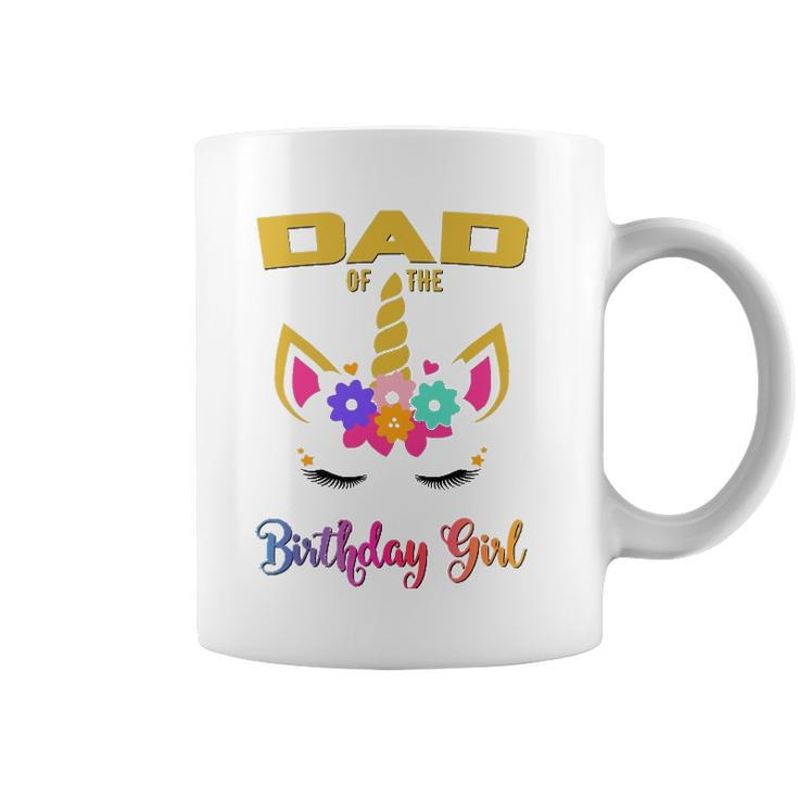 Dad Of The Birthday Girl Unicorn Matching Coffee Mug