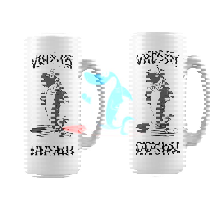 Dada Grandpa Gift   Worlds Best Dada Shark Coffee Mug
